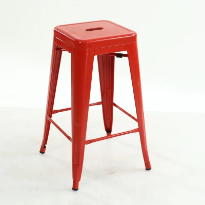 Качественный Металлический барный стул высокий стул барный стул передний стол барный стул - Цвет: red H76 cm