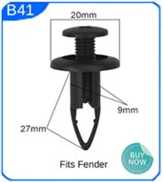 CNIKESIN 50 шт. автомобильный передний задний колесный крыло лайнер Винт Втулка для Toyota Lexus Авто Пластиковые заклепки, крепежные зажимы 90189-06013