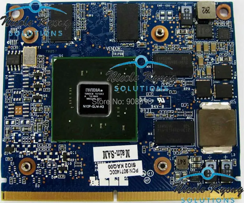  LS-4951P N10P-GLM-A3 595821-001 Quadro fx880m FX 880M DDR3 1GB MXM B VGA Video Card for  EliteBook 8540P 8540W 