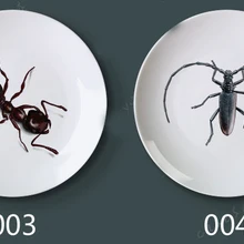 Креативный лоток для маникюрных принадлежностей насекомое керамическая подвесная Декоративная Тарелка фарфоровая тарелка 8 дюймов для дома, отеля, бара настенный