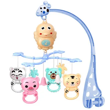 

New cartoon deer newborn music rotating bed bell baby rattles 0-1 year-old baby bedside hanging bell baby rattles toys