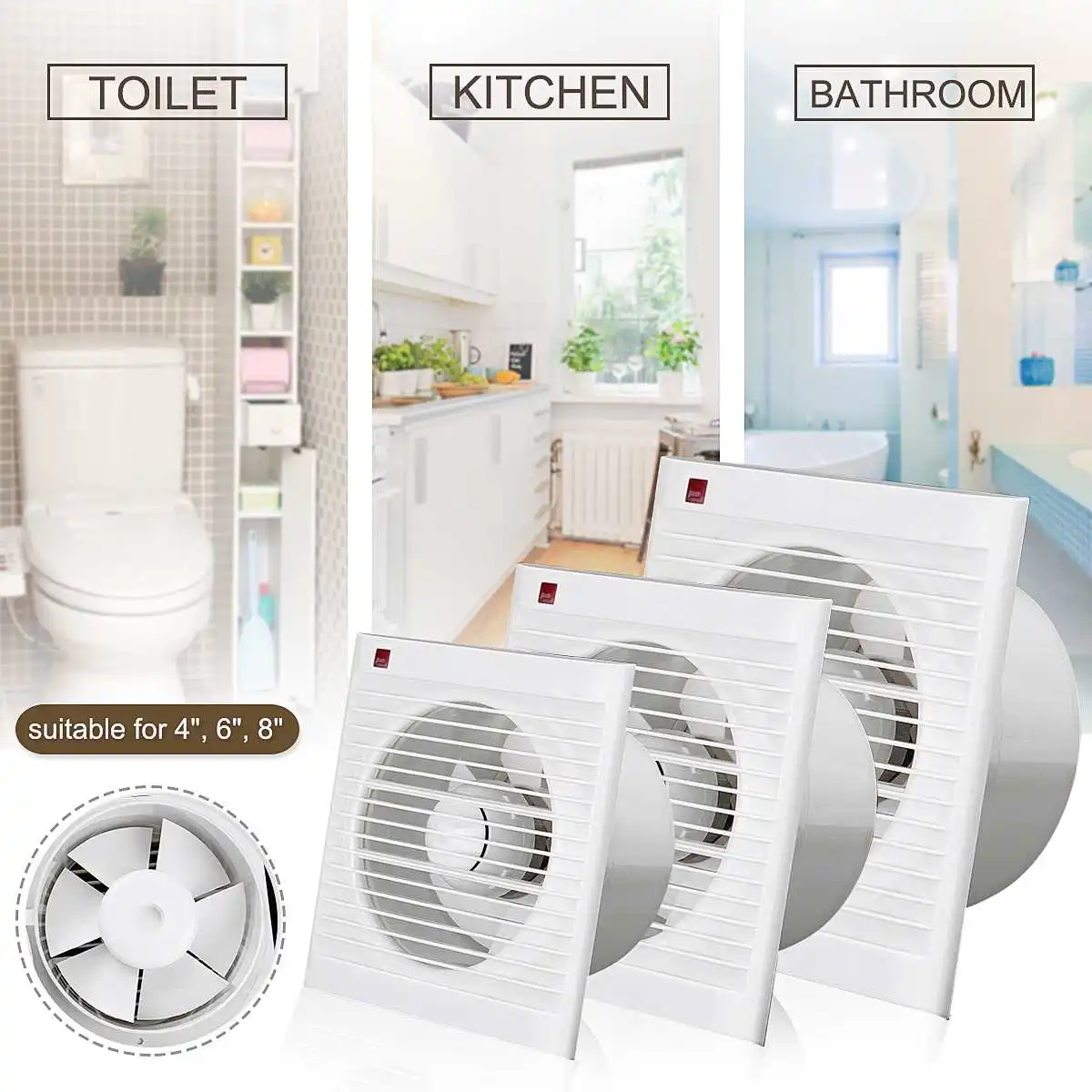 6inch Wall Er Silent Exhaust Ventilation Fan Window Bathroom Er Silent Exhaust Ventilation Fan