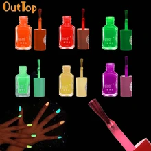 OutTop лак для ногтей Цвет красота 20 цветов выбор флуоресцентный неоновый Светящийся лак для ногтей маникюр Sep14 Прямая поставка