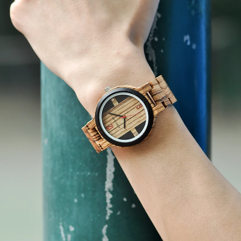 Relogio BOBO BIRD Wood Watch Men Quartz Wristwatches New Design Timepieces For Men and Women Wooden Clock Gift C-Q19