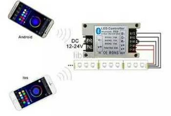 

[Seven Neon]Free DHL shipping wholesale DC12V/24V 33A LED Bluetooth RGB controller for RGB LED strip by Android/IOS Smartphone