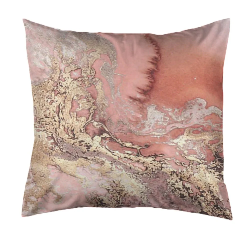 

Throw Pillow Cover Rose Gold Pattern Design Classsic Running Horse Zippered Pillow Cases Covers Standard Size 18x18