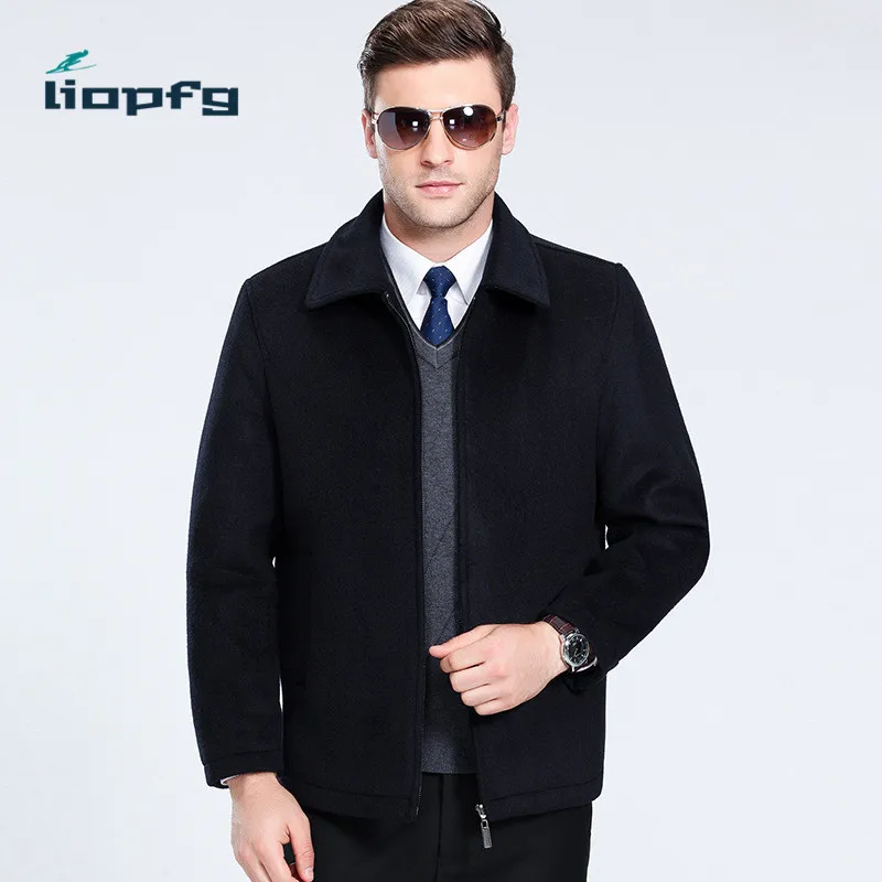 2017 men Cashmere coat coat large size boutique men's zipper jacket