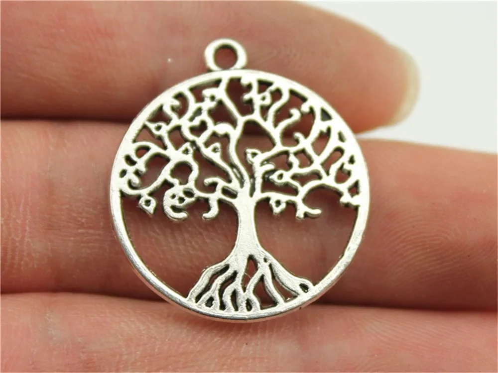 

WYSIWYG 4pcs 25x25mm Charm Tree Of Life 3 Colors Round Tree Charms Tree Of Life Pendant Charms For Jewelry Making