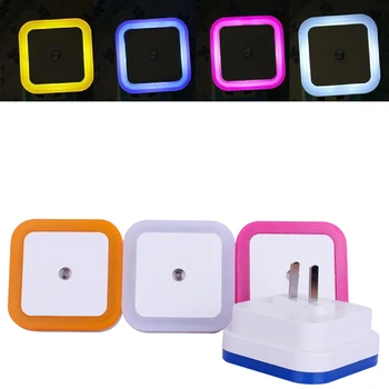 

AC110-220V US Plug Mini LED Night Light Control Auto Sensor Baby Bedroom Lamp Squar LED Night Light For Baby