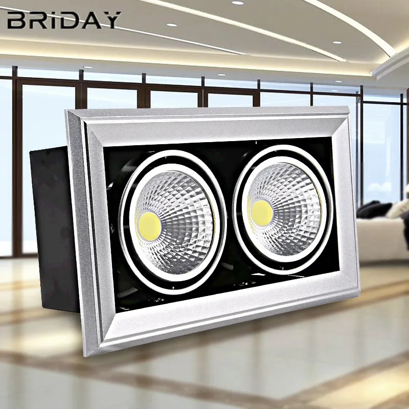 

10pc COB LED Downlights 2x13w 26w Surface Mounted dimmable LED Ceiling Lamps Spot Light square Rotation LED Downlights AC85-265V