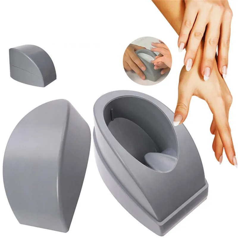 

Durable Gray ABS French Dipping Power Container Manicure Tool with Nail Guide