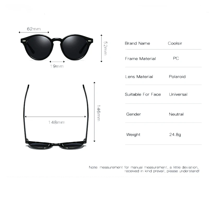 KEITHION Brand Design Sunglasses women Mens Polarized Vintage Round  Fashion Driving Outdoor Eyewear