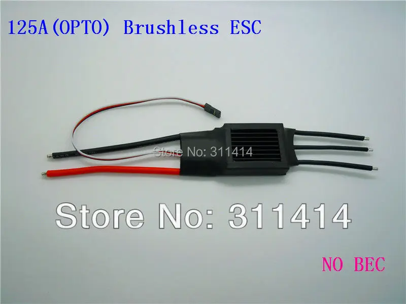 

1piece RC ESC 125A(OPTO) Brushless Motor Speed Controller For Aircraft + Free Shipping High Quality Retail Drop ship