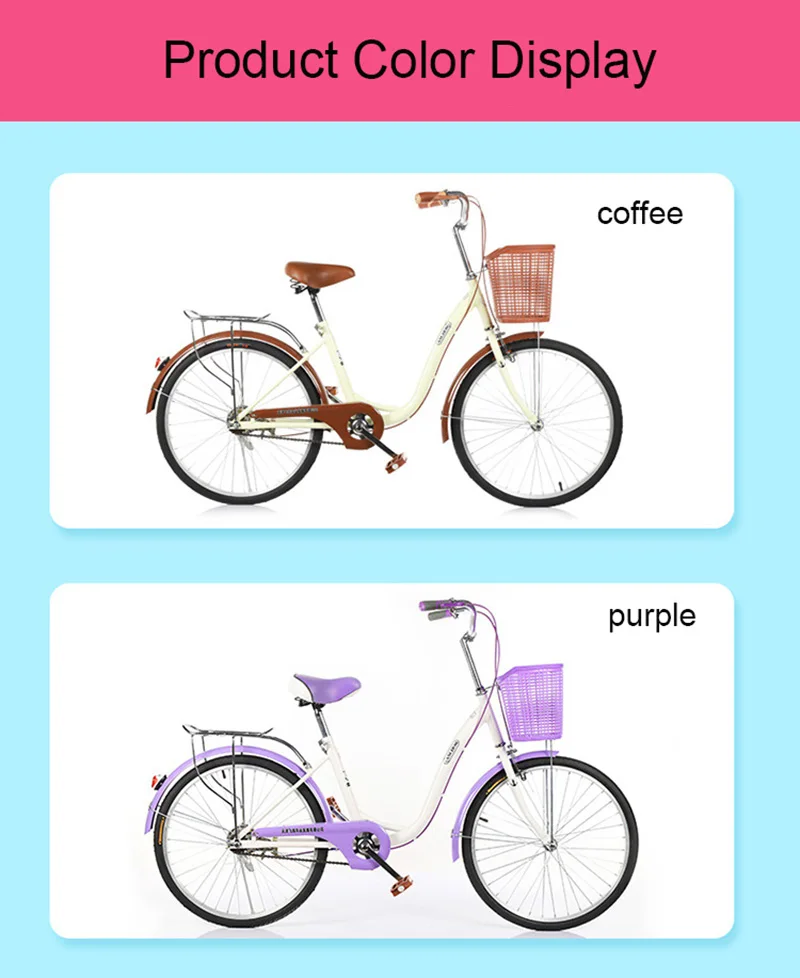 Top 24-Inch Adult Road Bike City Commuter Car Male And Female Pedaling Bicycle 1 Top 24-Inch Adult Road Bike City Commuter Car Male And Female Pedaling Bicycle 1