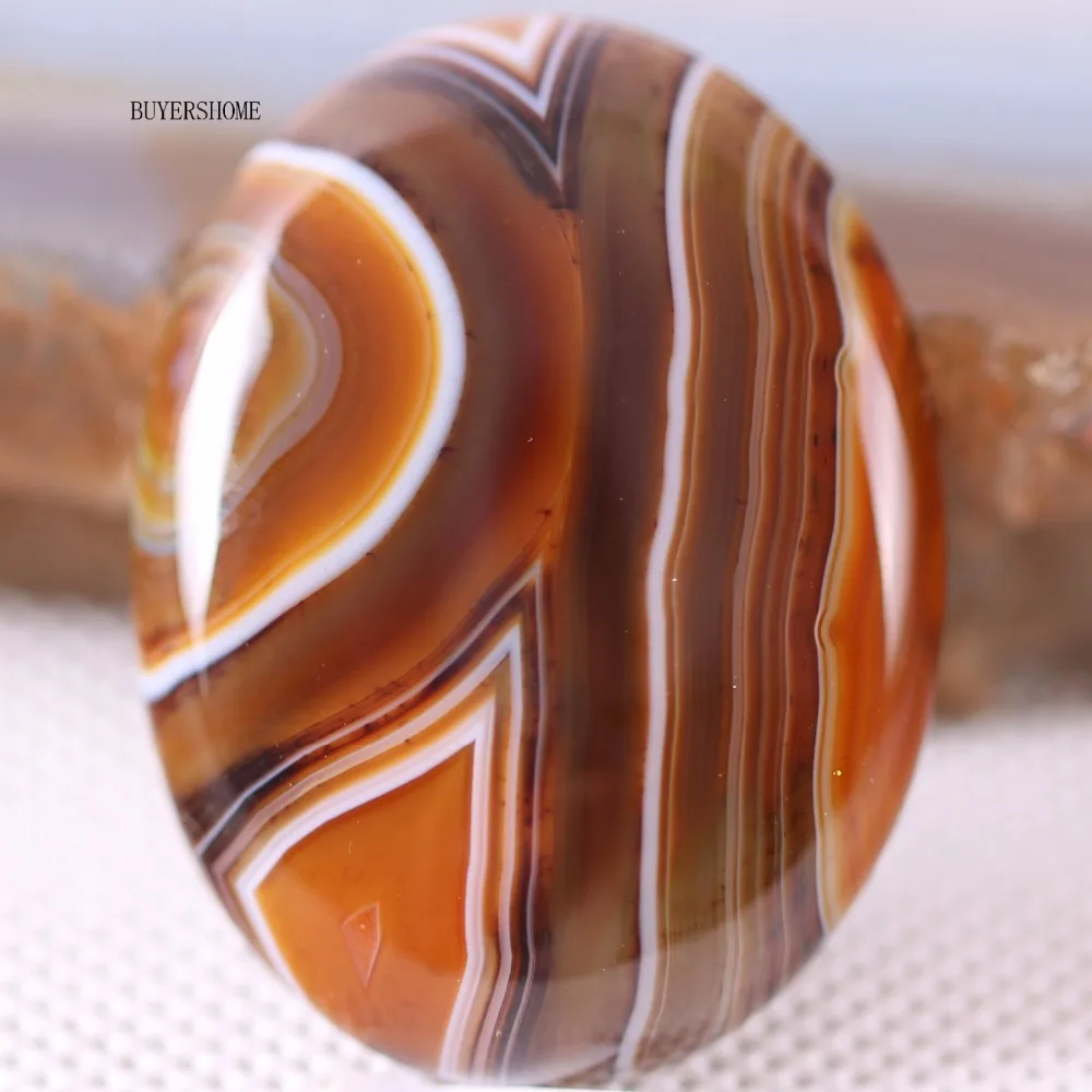 

Free Shipping Fashion Jewelry Oval 30x40MM Natural Brown Veins Onyx CAB Cabochon 1Pcs K1698