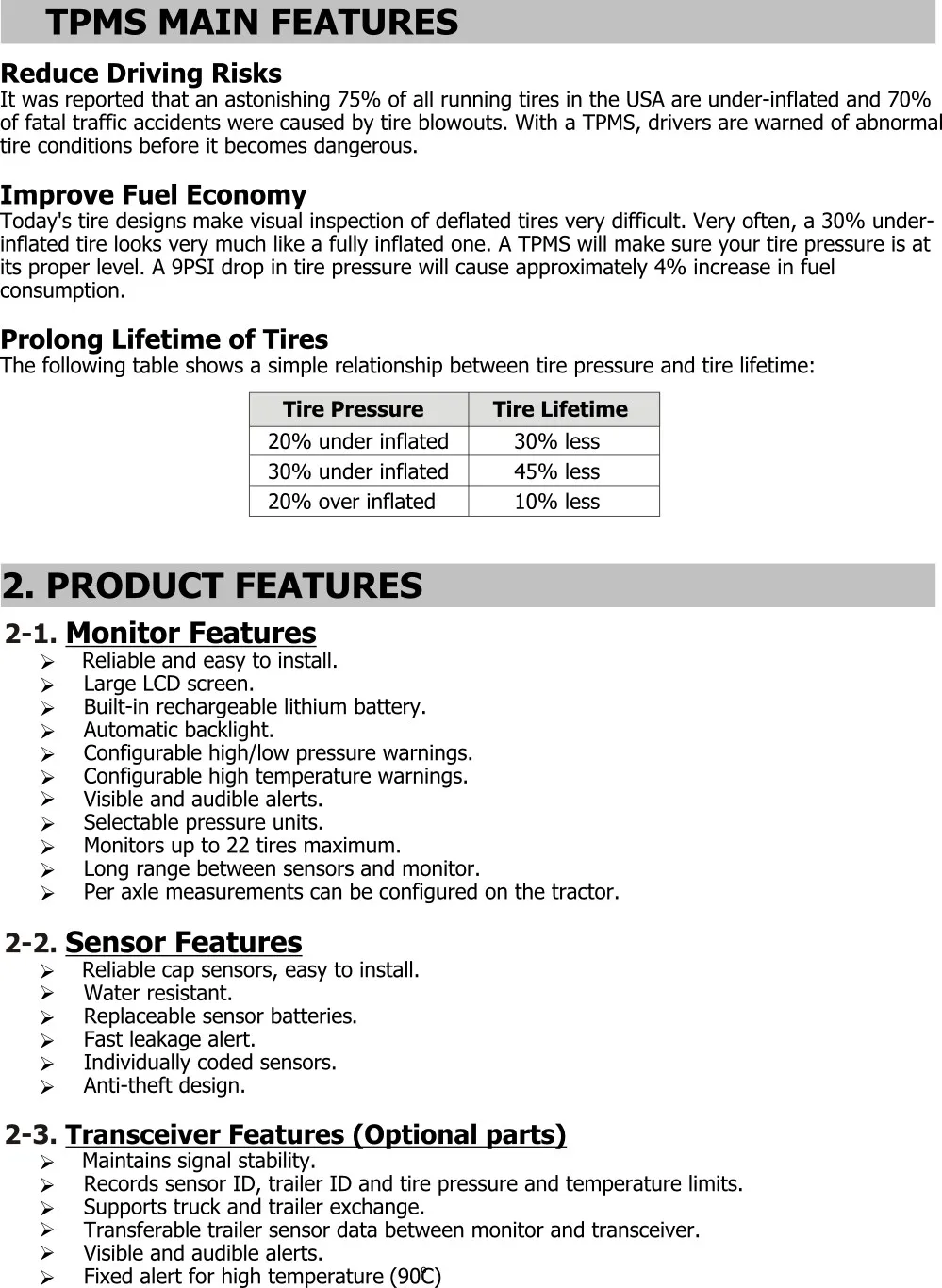 Perfect Tire Pressure Monitoring System Car TPMS with External 6/8/10/12 Sensors for Truck Trailer,RV,Bus,Miniature passenger car 9 Perfect Tire Pressure Monitoring System Car TPMS with External 6/8/10/12 Sensors for Truck Trailer,RV,Bus,Miniature passenger car 9