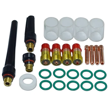 

SHGO-TIG Stubby Gas Lens #10 Pyrex Cup Kit DB SR WP 17 18 26 TIG Welding Torch 26pcs