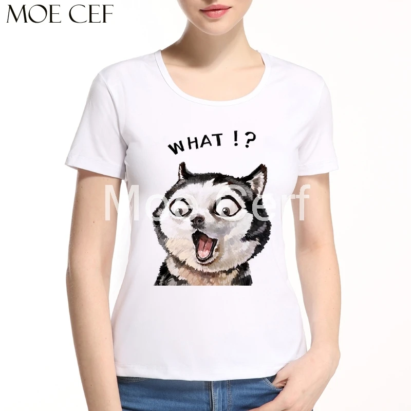 Женская футболка с коротким рукавом и принтом французского бульдога|t shirt women summer|t