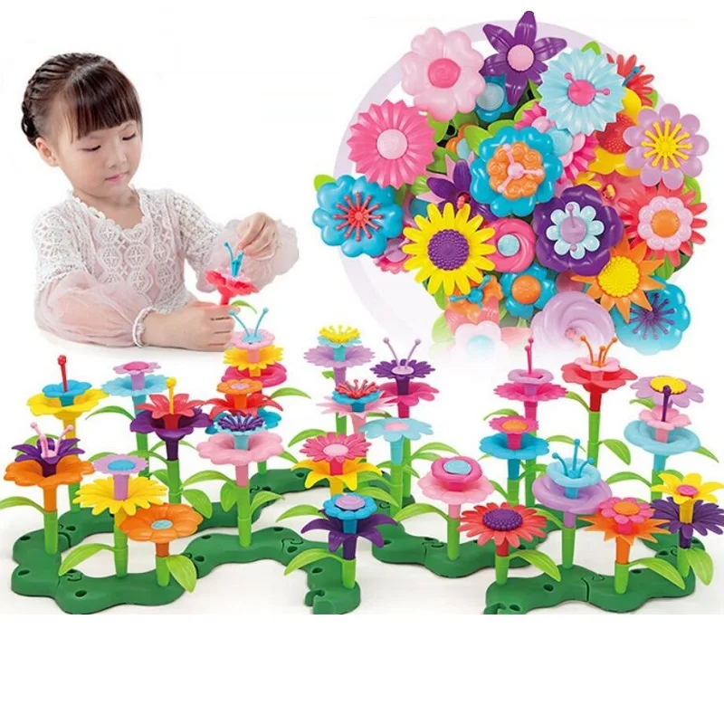 

Children's educational puzzle insert garden set intelligence development DIY assembled toys boys and girls toys 46 pcs