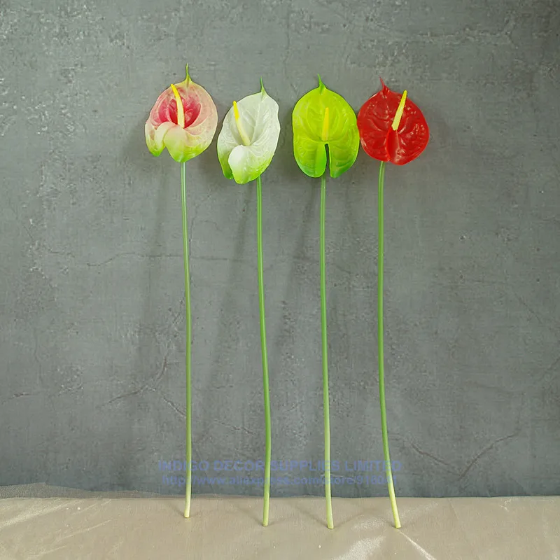 

10pcs Pink Anthurium - Latex Calla Real Touch Wedding Display Flower Calla Artificial Flower Home Decorative Flower Wholesale