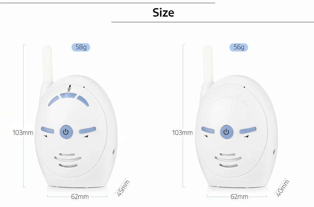 Infant Baby Monitor Wireless Audio Walki (4)