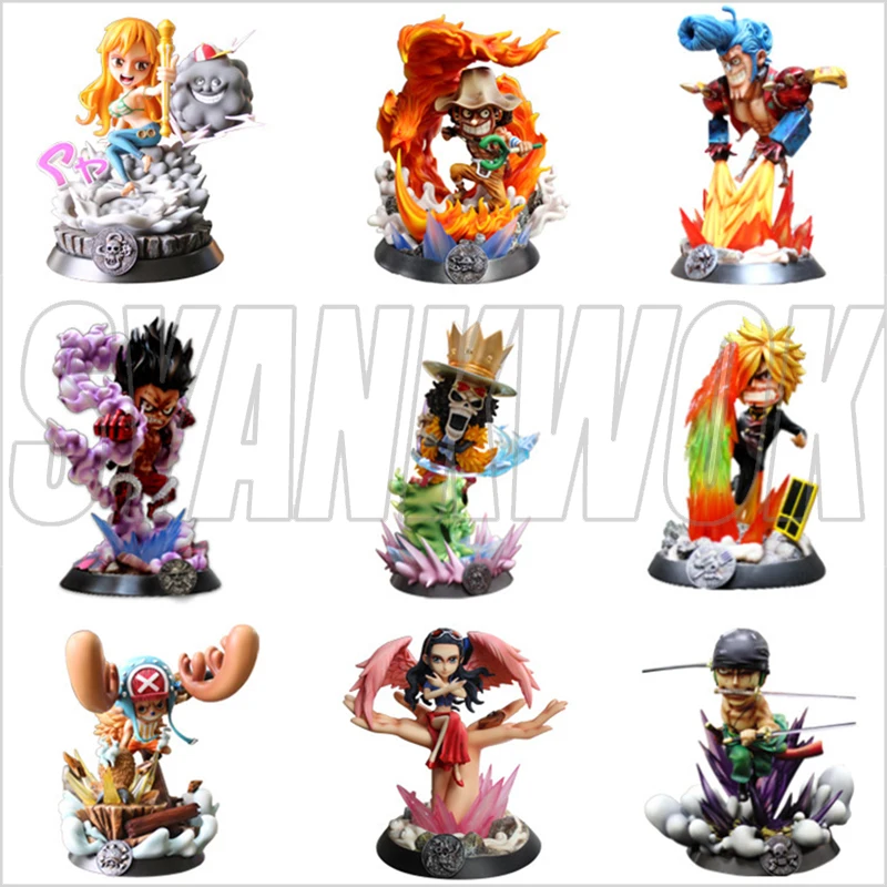 Аниме ONE PIECE The straw hat Pirates PT Monkey D. Luffy Zoro Nami Usopp Sanji Chopper Nico Robin Фрэнки Брук ПВХ экшн