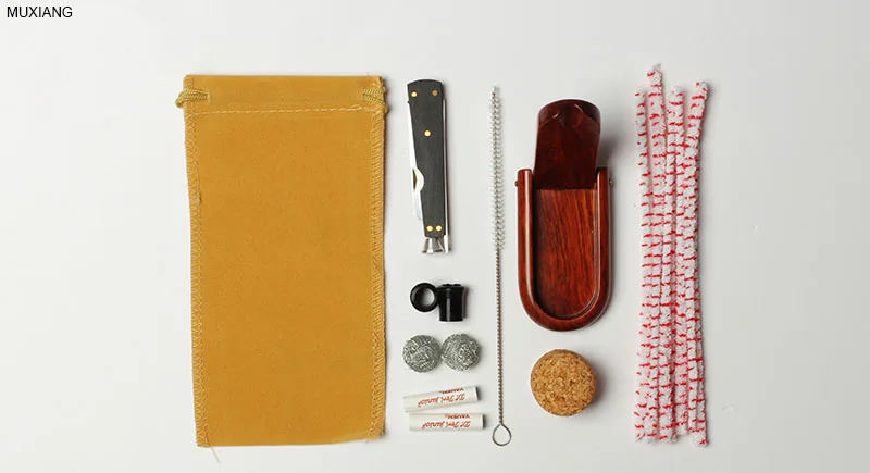 6 MXUIANG tobacco pipe 10 tools set good companinon to smoker pipe brushes filter rack cleaners knife filter metal mesh tobacco bag gift box