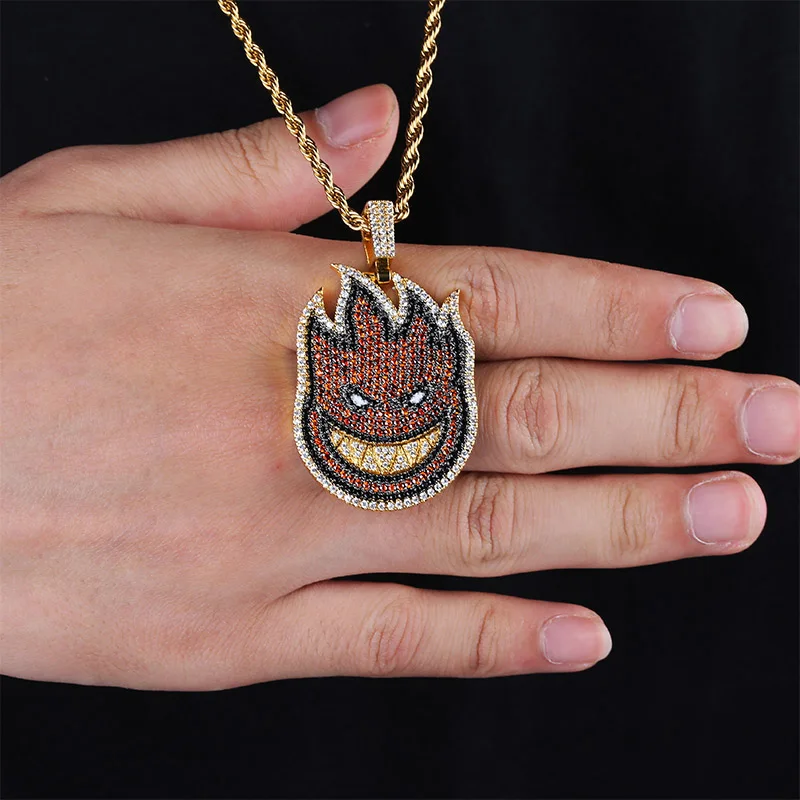 Gucy New Spitfire Pendant Necklace Iced 