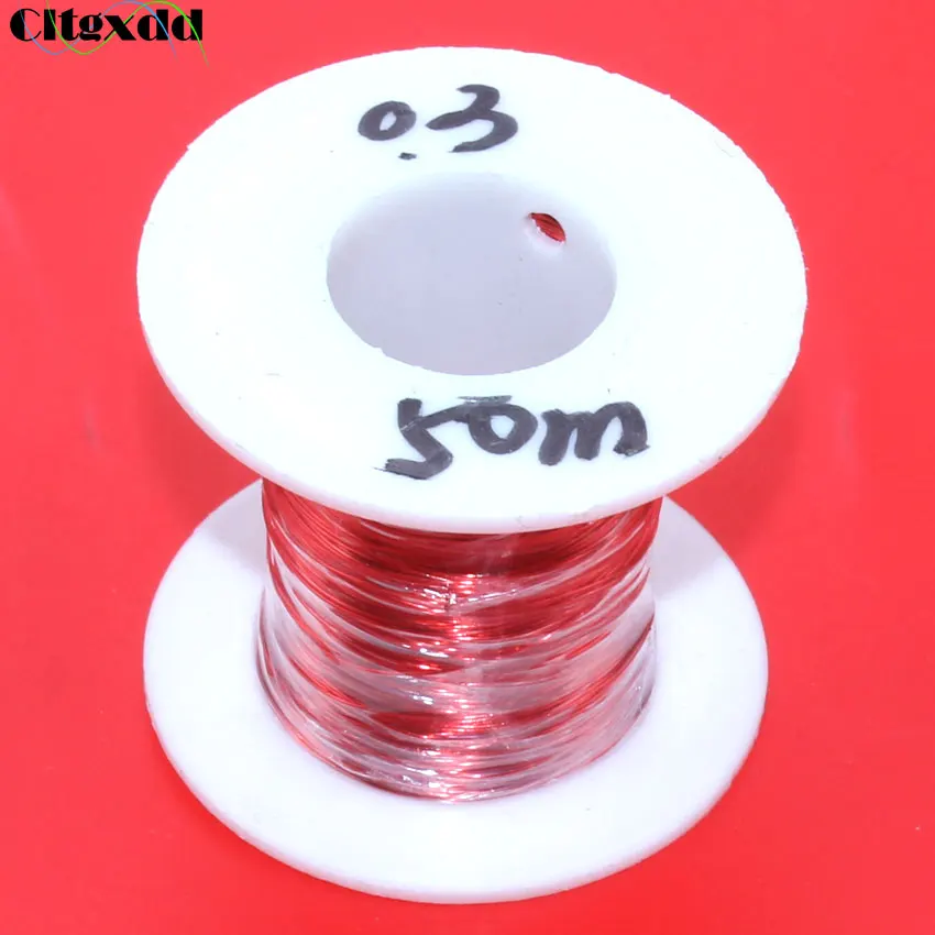 Cltgxdd 0.3mm / 0.35mm 레드 에나멜 와이어, 새로운 폴리 우레탄 에나멜 라운드 권선 QA-1-155 구리 와이어 50 미터