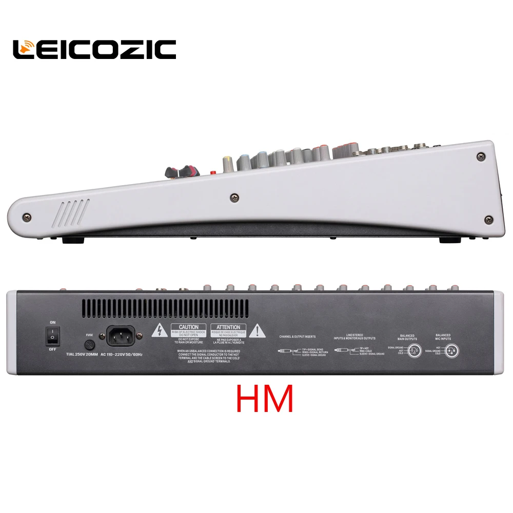 Leicozic HM12 8 канальный профессиональный миксер микшерный пульт + 48 В phantom power цифровой