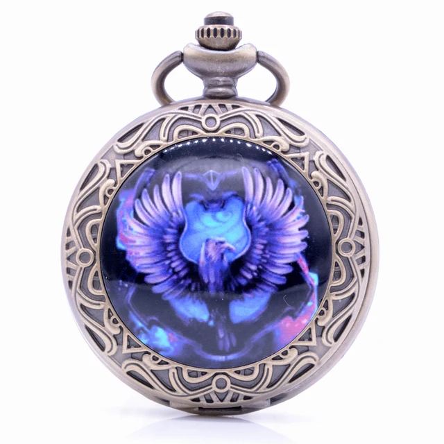 New Design Harry Potter Eagle Quartz Pocket Watch Pendant Necklace Chain Gift Me New Design Harry Potter Eagle Quartz Pocket Watch Pendant Necklace Chain Gift Me