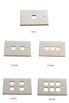 

30 Pieces 1/2/3/4/6 Port Faceplate 120 Type American Type Wall Mounted for Keystone Jack,Patch Panel,Plug