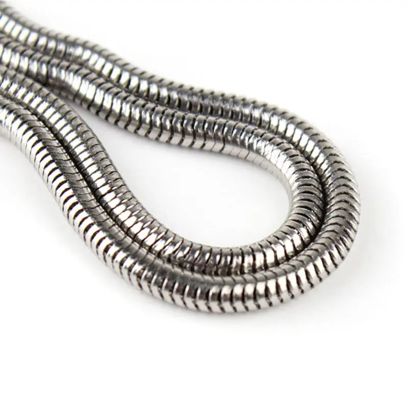 1meter/lot 1.2/2.4/3.2mm Silver Tone 316L Stainless Steel Snake Chain Necklace Link Chains for DIY Necklaces &amp Bracelets F2260 |