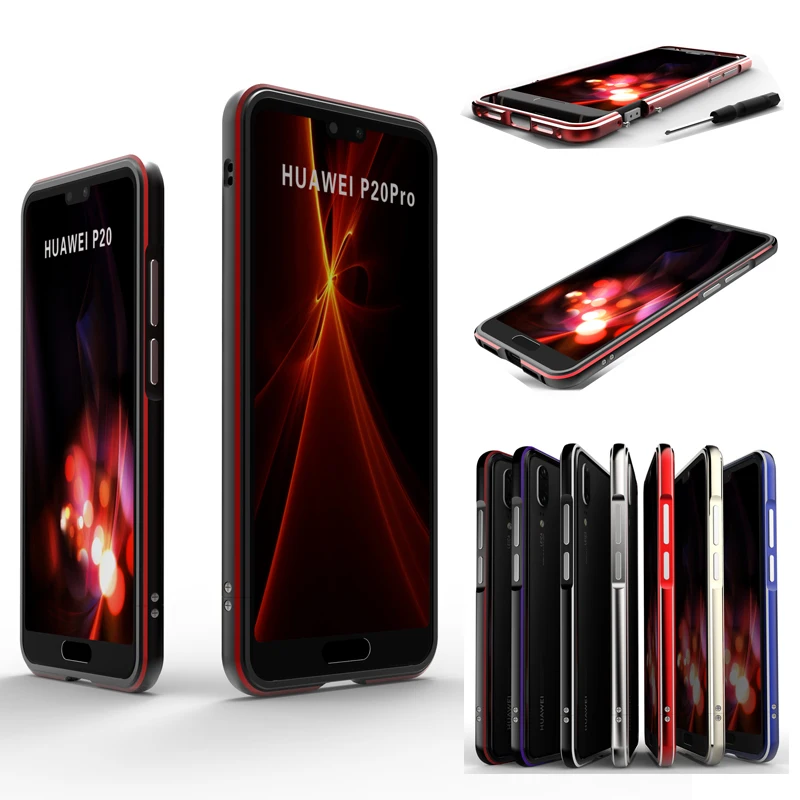 

For Huawei P20 Case P 20 Aluminum Metal Bumper Case for Huawei P20 Pro Dual color Slim Frame For Huawei P20 Plus P20+ Bumper