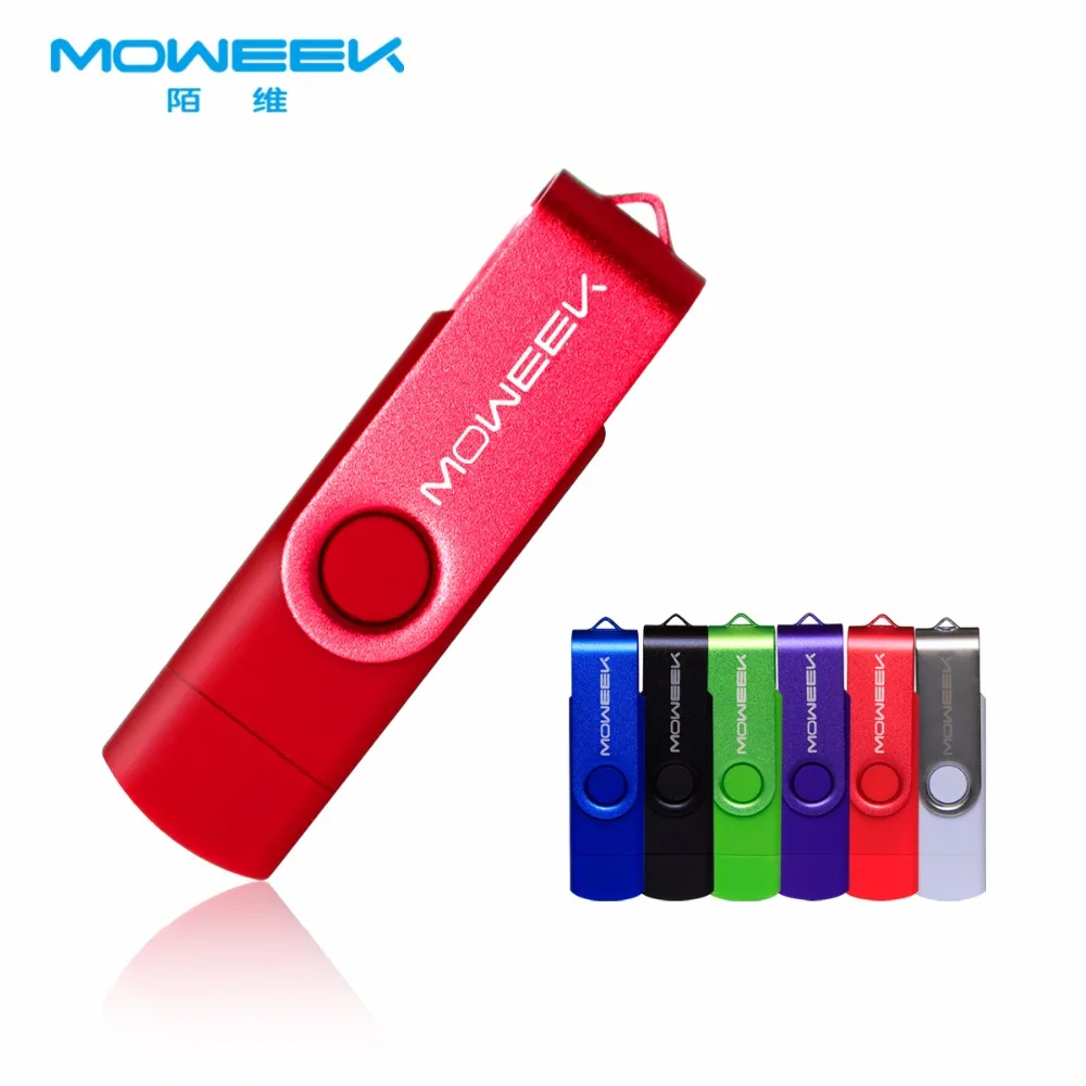 

Moweek 2016 Fashion OTG usb flash drive Rotate U disk usb 2.0 pendrive 4G 8G 16G 32G 64G cle usb memory stick for smart phone