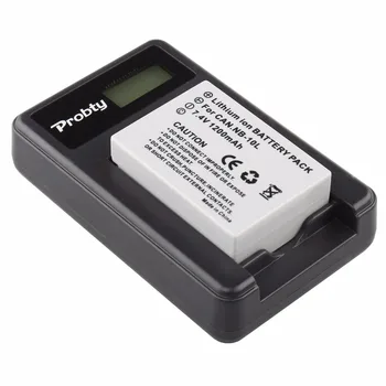 

Probty NB-10L NB10L NB 10L Battery + USB LCD Charger for Canon PowerShot G15 G1X G16 SX50 SX40 G3X SX40HS SX50HS SX60HS Camera