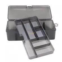 Двухслойная многофункциональная рыболовная приманка крючки ящик для инструментов прочный пластиковый ящик для рыболовных снастей