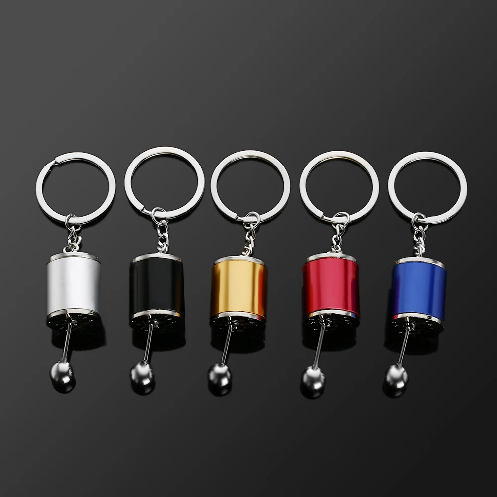

1pc Colorful Popular Gear 5cm*3cm Knob Gear Shift Gear Stick Box Metal Key Chain Keyfob Lovely Portable Car Keyring Hand Tools