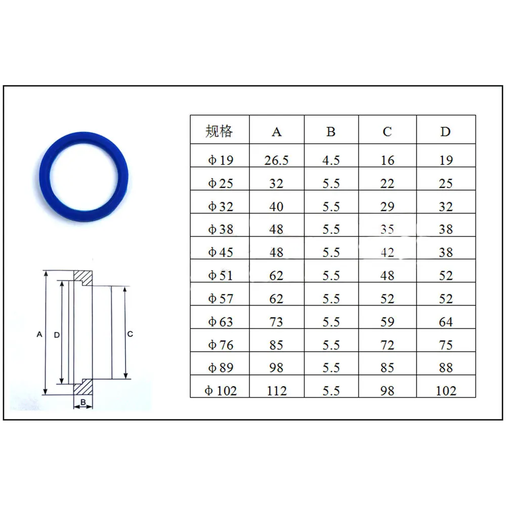5 шт. подходит 19-108 мм OD Сварка SMS Union синяя силиконовая прокладка шайба уплотнительное кольцо Homebrew ремонт Repacement