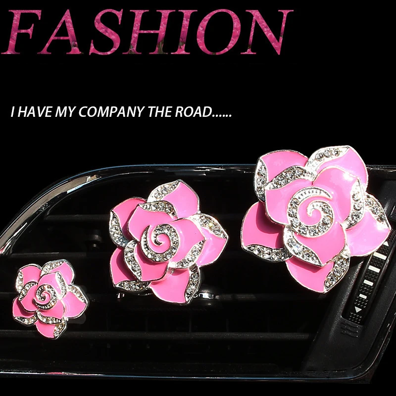 

Fashion 2PC Car Air Freshener Flower Shape Car Air Conditioning Outlet Perfume Decoration Car Perfume Auto Products Accessories