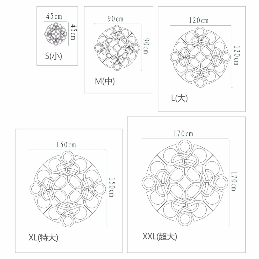 Зеркальная Настенная Наклейка s Наклейка для комнаты, спальни, стен, украшения для дома, обои, декор для детей, большой тотем, мандала, Узелок, кольцо, Круглый R002