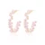 Brincos Marca New Design Charme Austríaco CZ Hoop Brincos Geométrica Rodada Brilhante Rosa/Verde Brinco jóias mulheres