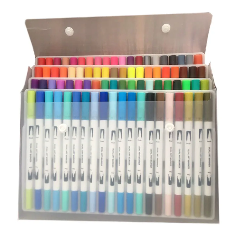 

Professional Colored Pen Watercolor Pens Hand-painted Comic Soft-haired Lead Water-soluble Colour Pen Set Art Supplies
