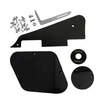 

HOT-1set Black Pickguard /Cavity /Switch Covers/Pickup Selector Plate /Bracket/Screws for LP Guitar Style
