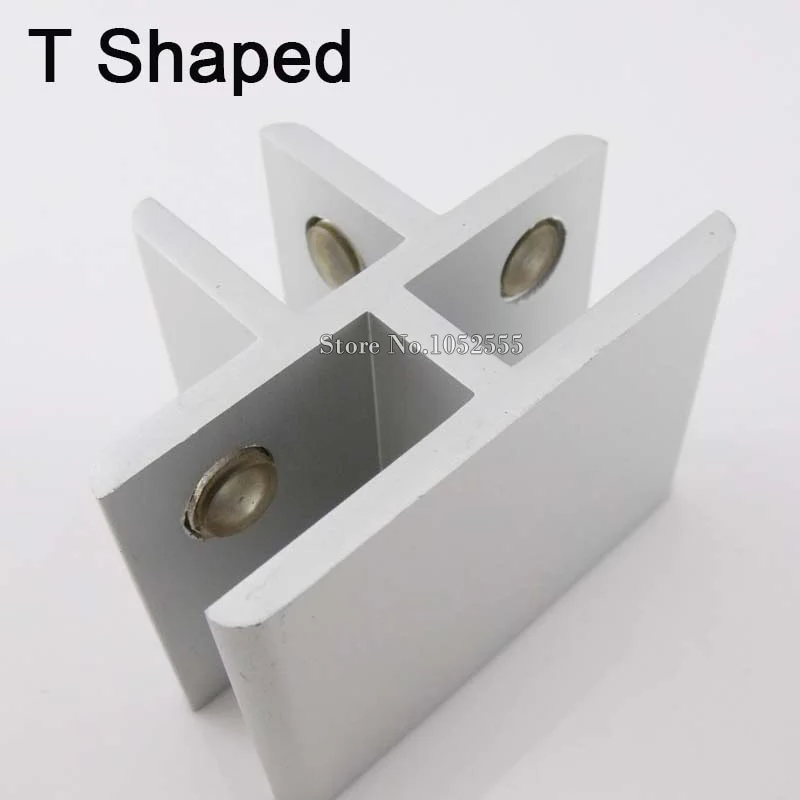 Top Designed 8PCS Aluminum glass clamp T Shape Cor...