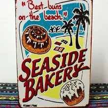 Топ моды yby09" Best булочки на пляже" Винтаж покраска металла олова Знак Бар Паб обои декор росписи плакат craft 20 х 30 см