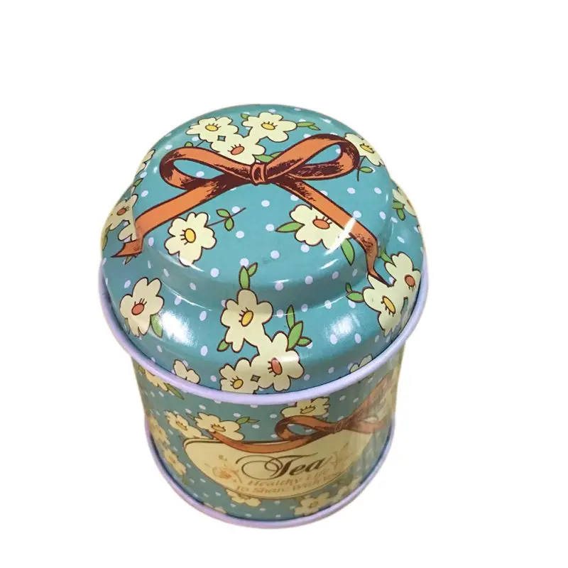 

Coffee Sugar Tea Tin Jar Flower Metal Container Sealed Cans Storage Box Exquisite Flower Tea Storage