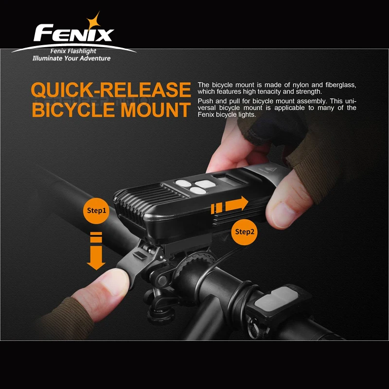 1800 люмен Fenix BC35R Cree XHP50 нейтральный белый светодиодный круглый USB Перезаряжаемый велосипедный светильник с о светодиодный экраном