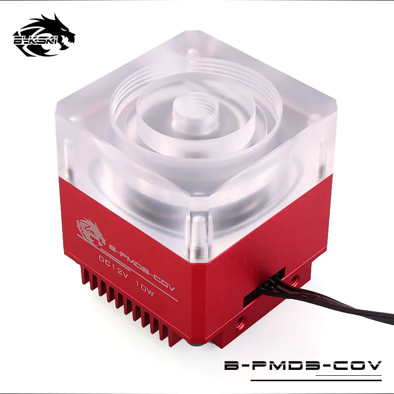 Bykski-bomba Ddc Elevador de Fluxo Máximo de 10w Metros 600l h Tamanho do Radiador 62*62*58 mm Suporta Combo Reservatório 5v Luz de Pinos Ventiladores e resfriadores - Imagem 4