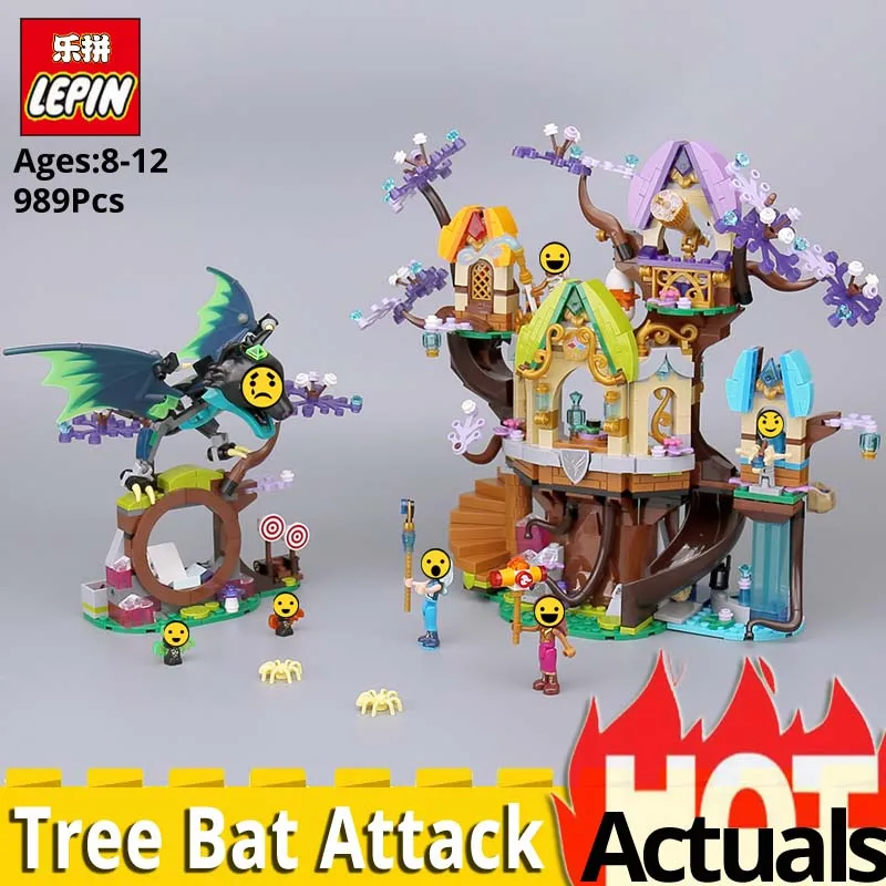 

Lepin elven set 30020 Tree Bat Attack Toys for Children NEW legoinglys Star war 41196 3D brickheadz model building kit Christmas